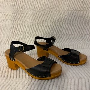 Black UGG clog heels